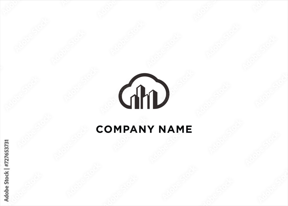 Cloud finance logo vector icon illustration design Cloud finance logo vector icon illustration design