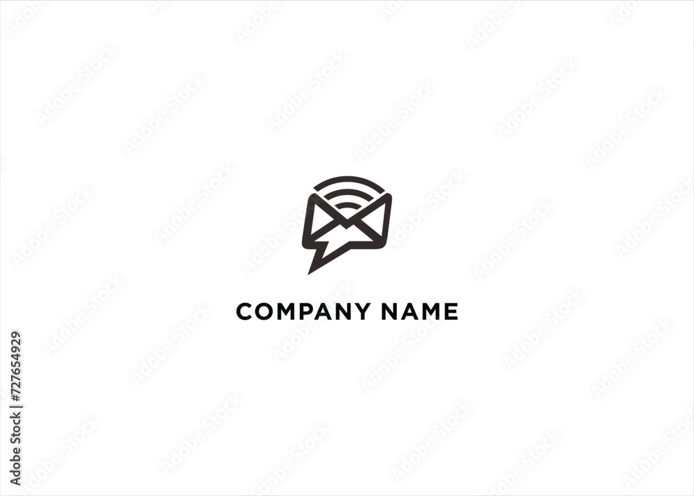 Chat Wifi Logo Design Vector Sign Stock Vector Chat Wifi Logo Design Vector Sign Stock Vector