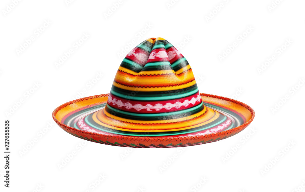 Vibrant Fiesta Mexican Sombrero on White or PNG Transparent Background. Vibrant Fiesta Mexican Sombrero on White or PNG Transparent Background.