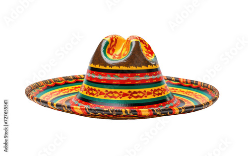 Cultural Elegance Exotic Mexican on White or PNG Transparent Background.