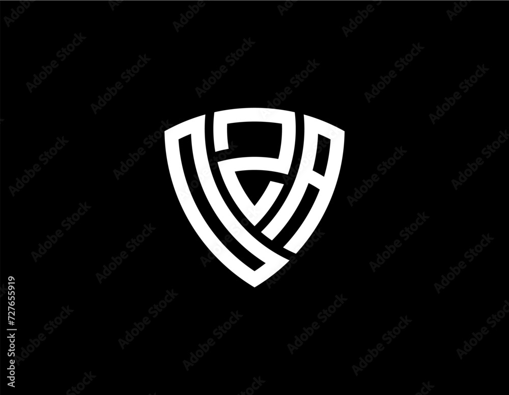 OZA creative letter shield logo design vector icon illustration OZA creative letter shield logo design vector icon illustration