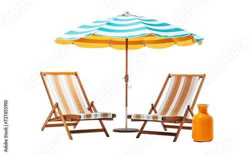 Summer Retreat Outdoor Chairs on White or PNG Transparent Background. © Muhammad