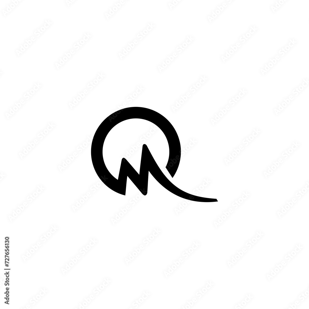 Fototapeta premium qm logo design 