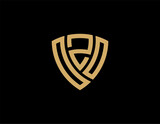 OZO creative letter shield logo design vector icon illustration	