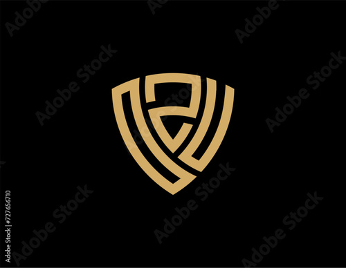 Free Download OZU creative letter shield logo design vector icon illustration	 - GFXLoad
