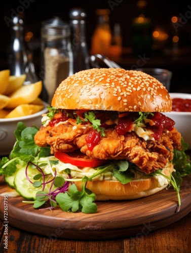 chicken roast on plate UHD Wallpaper