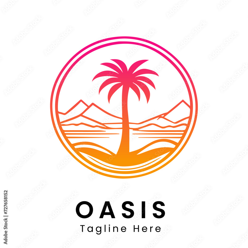 gradient oasis logo design template