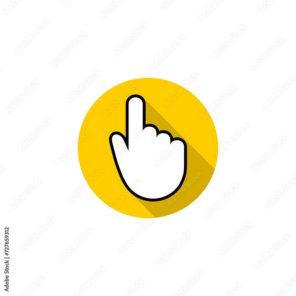 Click icons and hand cursor signs set isolated on transparent background Click icons and hand cursor signs set isolated on transparent background