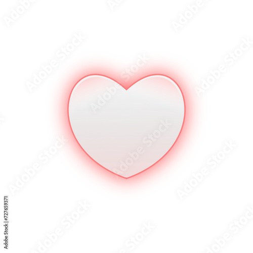 Heart icon isolated on transparent background photo