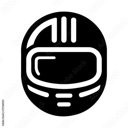 motorcycle helmet icon, black color vector silhouette, white background