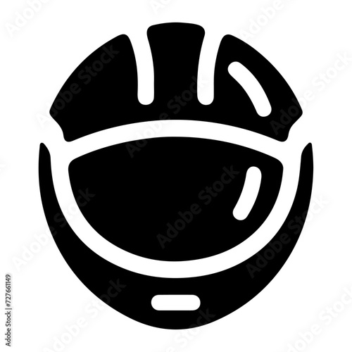 motorcycle helmet icon, black color vector silhouette, white background