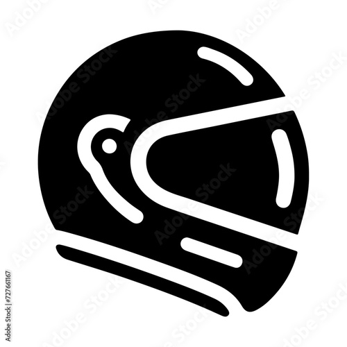 motorcycle helmet icon, black color vector silhouette, white background
