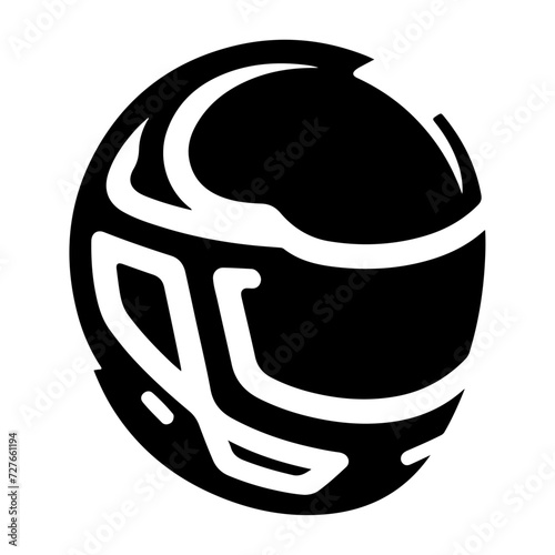 motorcycle helmet icon, black color vector silhouette, white background