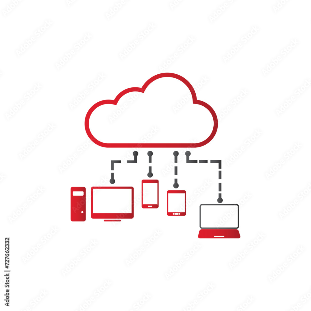 Cloud computing icon. Cloud computing icon.