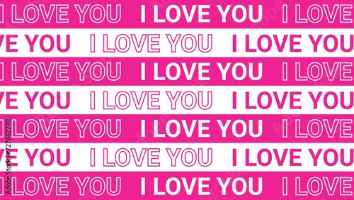 i love you animated text ilove you typography kinetic looping 4k photo