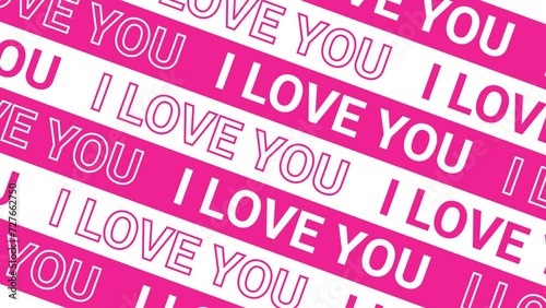 i love you animated text ilove you typography kinetic looping 4k photo