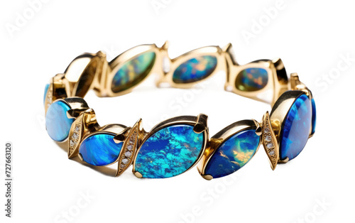 Opulent Elegance Opal Jewelry on White or PNG Transparent Background.