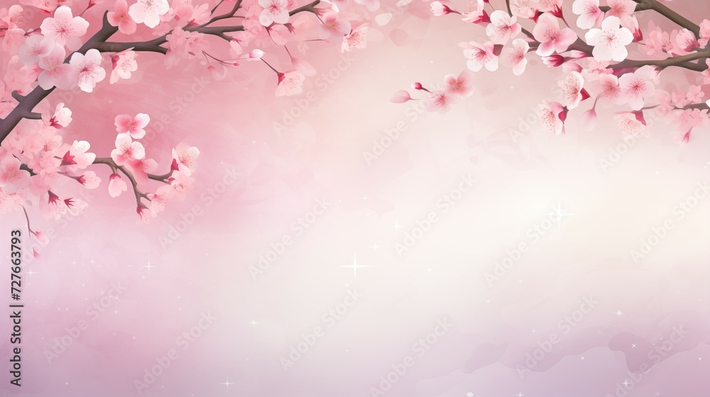 スペースのある桜の背景素材(Generative AI) スペースのある桜の背景素材(Generative AI)