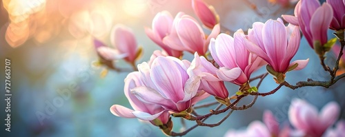 pink magnolia flowers