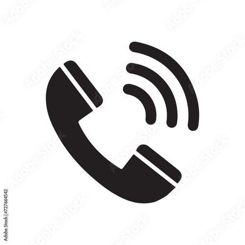 
Phone call icon. Telephone icon symbol. vector illustration photo