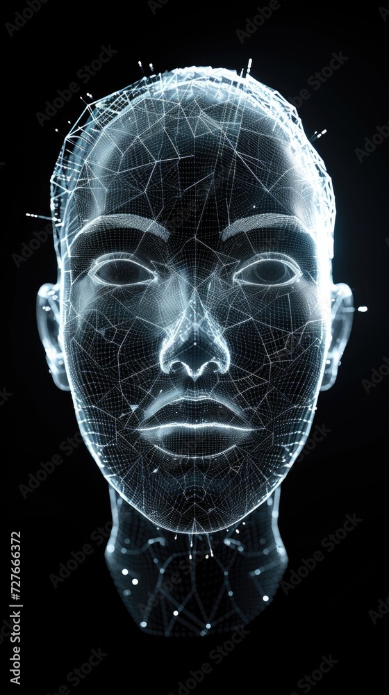 Deepfake concept background. Vertical background Deepfake concept background. Vertical background