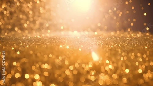 Gold Particle Animated Background Generative AI photo