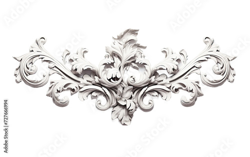 Antique Extravaganza Decoration on White or PNG Transparent Background.