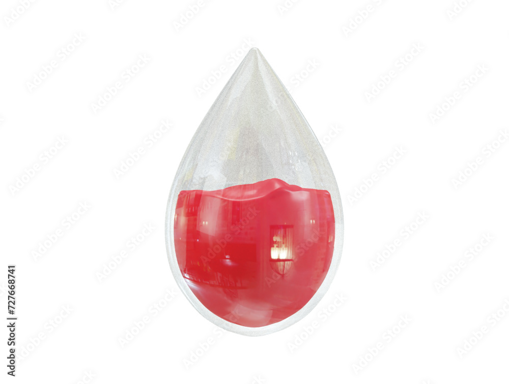 Obraz premium blood drop icon 3d render