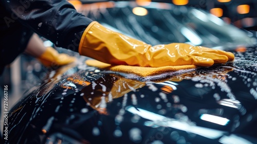 Hand Washing Luxury Car with Foam © _veiksme_