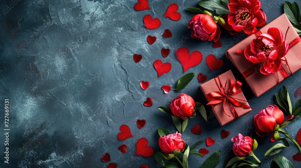 Romantic Floral and Hearts Valentines Setup Romantic Floral and Hearts Valentines Setup