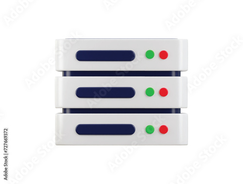 server icon 3d rendering vector illustration