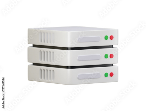 database server icon 3d rendering vector illustration