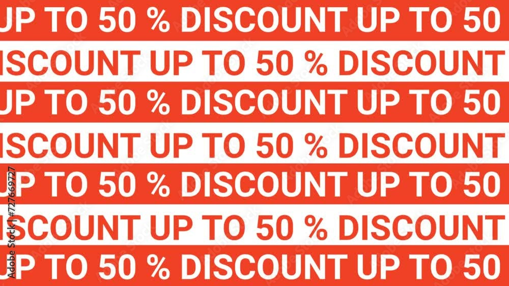 discount up to 50% animated typography kinetic text looping 4k discount up to 50% animated typography kinetic text looping 4k