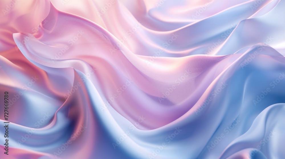 Pastel Silk Fabric in Gentle Motion Pastel Silk Fabric in Gentle Motion