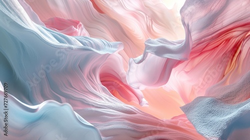 Pastel Silk Waves Abstract