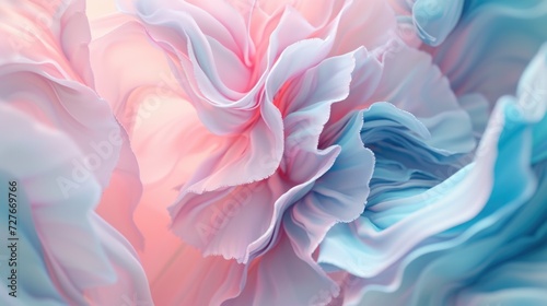 Abstract Floral Swirls in Pastel Tones