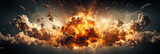 A powerful explosion on a dark backgrounds
