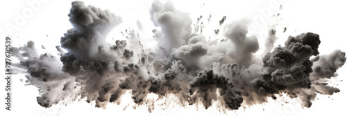 A powerful explosion, isolated on a transparent backgrounds