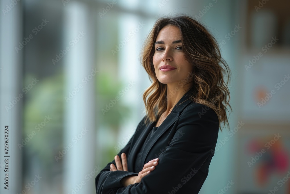 Middle-aged, experienced, Latina businesswoman. Generative Ai. Middle-aged, experienced, Latina businesswoman. Generative Ai.