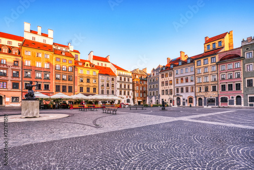 Old Town Square in Warsaw during a Sunny Day photo