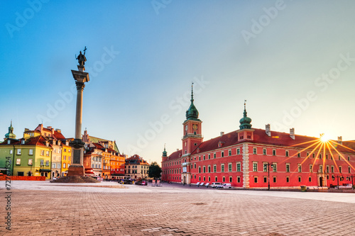 Warsaw Old Town Sqaure during Sunrise