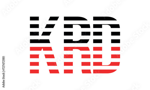 KRD three initial letter iconic line negative space minimal logo design vector template. monogram, abstract, wordmark, business, typography, minimalist, brand, company, flat, modern, unique, simple