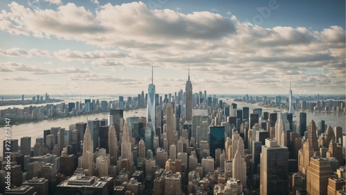 Majestic Manhattan: Panoramic Skyline of New York City