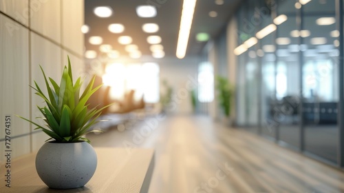 Modern office elements in focus with a blur background setting
