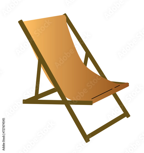 Beach lounger. Isolated vector illustration for your design.