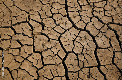 dry cracked earth landscape