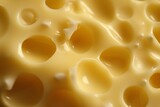 surface of a piece of cheese close-up