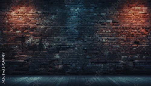 Red brick wall texture background with backlight