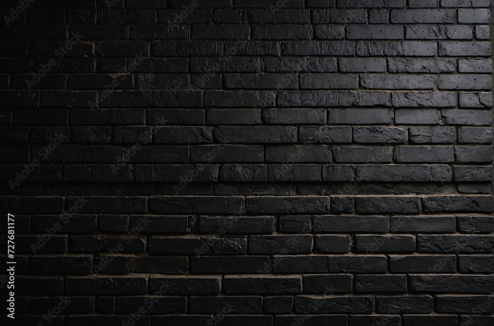 black brick wall texture background