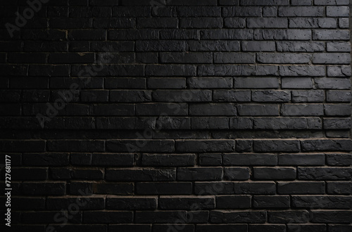 black brick wall texture background